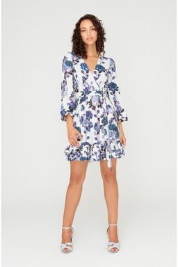 Sheike Vintage Blue Rose Mini Dress size 12 for rent on The Volte - image 1