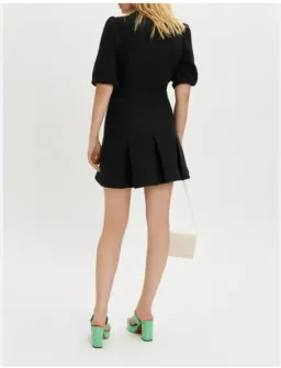 Maje Wrap Effected Metallic Tweed Mini Dress Size AU 8 for rent on The Volte - image 2