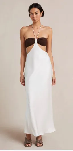 Bec and Bridge Nadia Cut Out Midi Dress in Ivory Size 8 for rent on The Volte - image 3