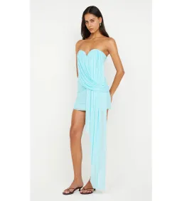 Bec & Bridge Danka Strapless Mini Dress Turquoise Size AU 8 for rent on The Volte - image 2
