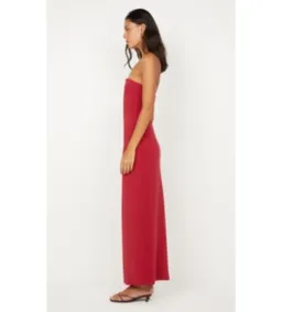 Bec & Bridge Rafi Strapless Maxi Dress in Cherry Size AU 8 for rent on The Volte - image 2