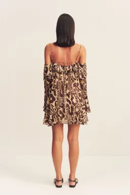 Shona Joy Goldie Tiered Mini Dress in Animal Effect Size XL / 14 for rent on The Volte - image 3