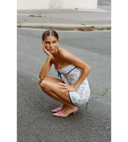 With Jean Sabrin Mini Dress Toile Papillon Size S AU 8 for rent on The Volte - image 4