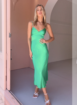 BEC & BRIDGE LOREN MIDI DRESS IN EMERALD for rent on The Volte - image 1