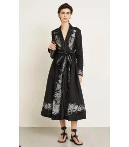 Zimmermann Shirt Dress Midi in Black Floral Size 4 / AU 16 for rent on The Volte - image 1