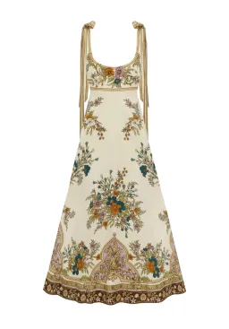 Alemais Antoinette Ballet Midi Sundress in  Beige Floral Size AU 12 for rent on The Volte - image 2