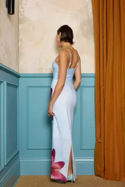 With Harper Lu Slip Dress in Sky Lily Floral Size 6 for rent on The Volte - image 3