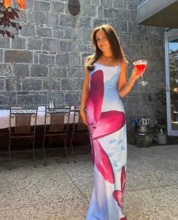 With Harper Lu Slip Dress in Sky Lily Floral Size 6 for rent on The Volte - image 2