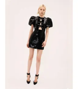 Rebecca Vallance Lena Bow Mini Dress Black Size AU 10 for rent on The Volte - image 5