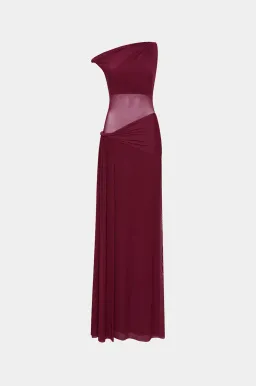 Misha The Sisal Mesh Maxi Dress in Port Size S/AU8 for rent on The Volte - image 4