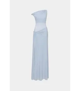 Misha The Sisal Mesh Maxi Dress in Dove Blue Size XS / AU 6 for rent on The Volte - image 6