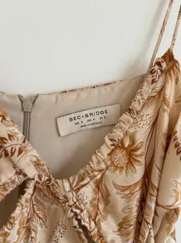 Bec & Bridge Fleetwood Midi Dress Cream Floral Size 8 for rent on The Volte - image 10