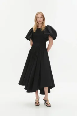 Aje Wisteria Midi Dress Black Size 12 for rent on The Volte - image 1