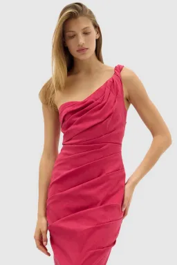 Rachel Gilbert Ochre Midi Dress Red Size 0 / AU 6 for rent on The Volte - image 3