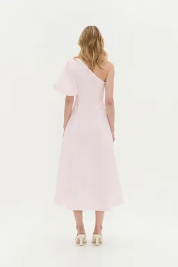 Aje Camille Midi Dress in Pastel Pink Size 8 for rent on The Volte - image 5