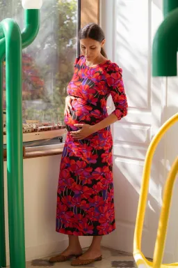 Paloma Wool Thelma Flower Power Pregnancy Dress Multi Floral Size 10 for rent on The Volte - image 3