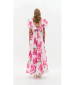 Aje Olea Maxi Dress in Soft Rose Light Size AU 12  for rent on The Volte - image 2