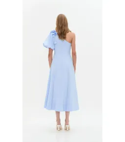 Aje Camille Midi Dress in Pale Blue Size AU 12 for rent on The Volte - image 3