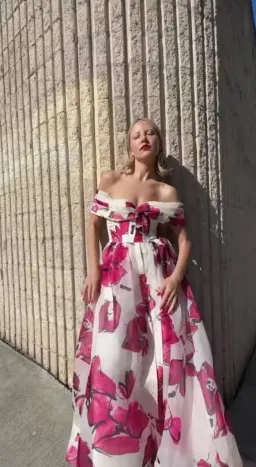 Aje Cordelia Corseted Maxi Dress Floral Pink in Size 8 for rent on The Volte - image 2