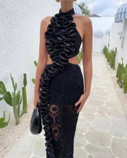 Eliya The Label Leila Maxi Dress Black Size 6 for rent on The Volte - image 2