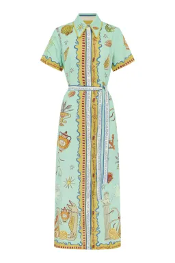 Alemais Surrealist Summer Shirtdress Midi Size Print AU10 /US6 for rent on The Volte - image 4