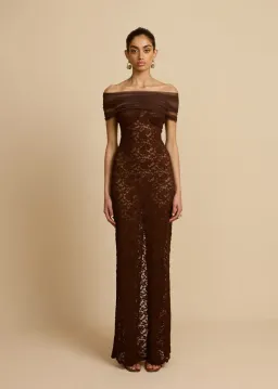 Arcina Ori Milana Dress in Chocolate Size M/AU10 for rent on The Volte - image 1