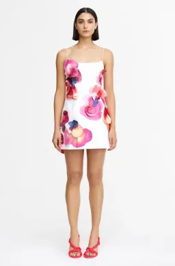 Acler Miltonrise Mini Dress White Floral Size 8 for rent on The Volte - image 1