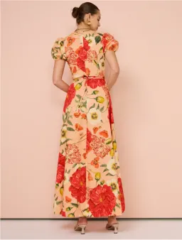 By Nicola Havanna Wrap Maxi Dress Raspberry Punch Size 14 for rent on The Volte - image 2