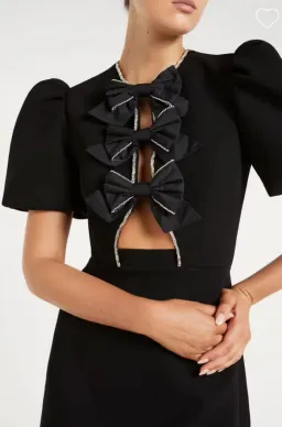 Rebecca Vallance Katie Bow Mini Dress Size 12 for rent on The Volte - image 4