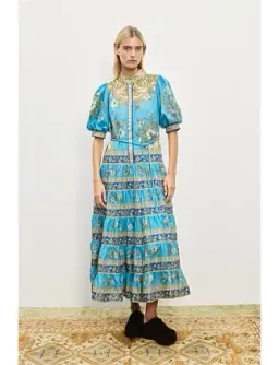 Alemais Cassie Tiered Midi Dress Size 10 for rent on The Volte - image 4