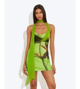 Rat & Boa Orisha Mini Dress Green Size 10 for rent on The Volte - image 1