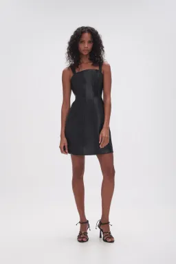 Aje Osa Braided Mini Dress Black Size 8 for rent on The Volte - image 1