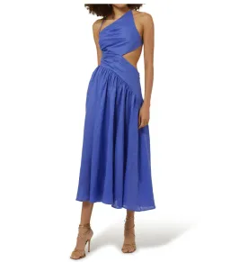 Zimmermann Tropicana Asymmetric Midi Dress in Electric Blue Size 1 / AU 10 for rent on The Volte - image 1