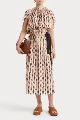 Husk Florence Print Midi Dress in Brown Size M/AU 10 for rent on The Volte - image 2