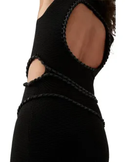Aje - Undulating Cut Out Mini Dress Black-  Size 8 for rent on The Volte - image 4