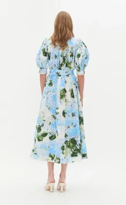 Aje Manifest Midi Dress Blue Multi Size 12 for rent on The Volte - image 3