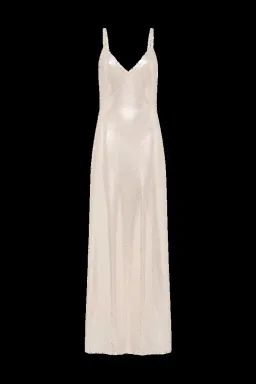 Manning Cartell High Voltage Slip Maxi Dress Nude Silver Size 6  for rent on The Volte - image 5