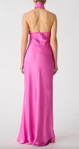 MISHA Teresa Rosette Detail Satin Gown Size 8 for rent on The Volte - image 4