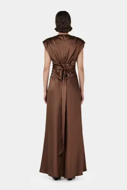 Meredith Silk Dress Biscuit for rent on The Volte - image 2