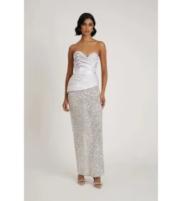Eliya The Label Gia Maxi Gown Silver Size XS / AU 6 for rent on The Volte - image 1