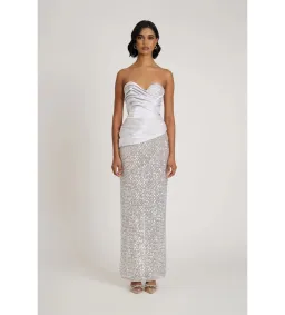 Eliya The Label Gia Maxi Gown Silver Size M / AU 10 for rent on The Volte - image 2