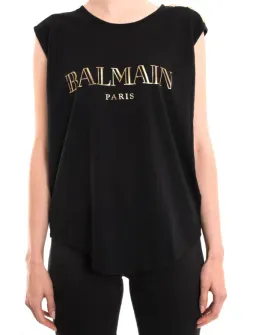 Balmain Logo T-Shirt Sleeveless Size 8 for rent on The Volte - image 1