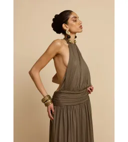 Arcina Ori Santina Maxi Dress Khaki Size M AU 10 for rent on The Volte - image 4
