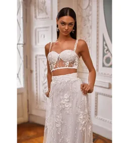 Alamour Aella Top and Midi Skirt Set White Size L AU 12 for rent on The Volte - image 5