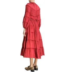 Zimmermann Silk Tiered Midi Dress Red Size 1 AU 10 for rent on The Volte - image 4