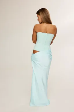 HNTR The Label Huxley Maxi Gown Aqua Size S / AU 8 for rent on The Volte - image 3