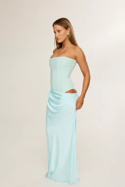 HNTR The Label Huxley Maxi Gown Aqua Size S / AU 8 for rent on The Volte - image 2