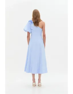 Aje Camille Midi Dress in Pale Blue Size AU 10 for rent on The Volte - image 5