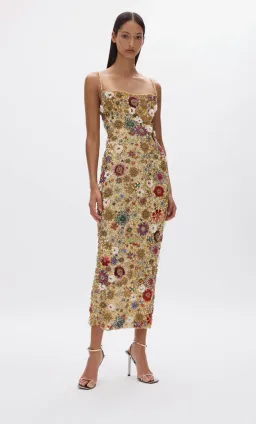 RACHEL GILBERT FRANCESCA GOWN DRESS GOLD SIZE 1 AU 8 for rent on The Volte - image 1