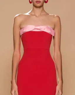 Sonya Moda Ivrea Ribbon Maxi Dress Lola Red Size M/AU 10 for rent on The Volte - image 2